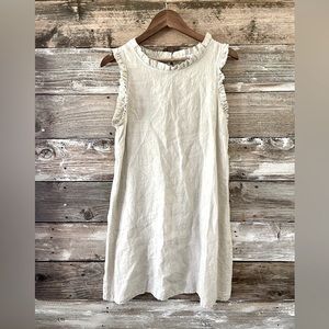 *3 FOR $30 SALE* BLU ORCHID - Made in Italy Shift Dress - Natural Linen - Small